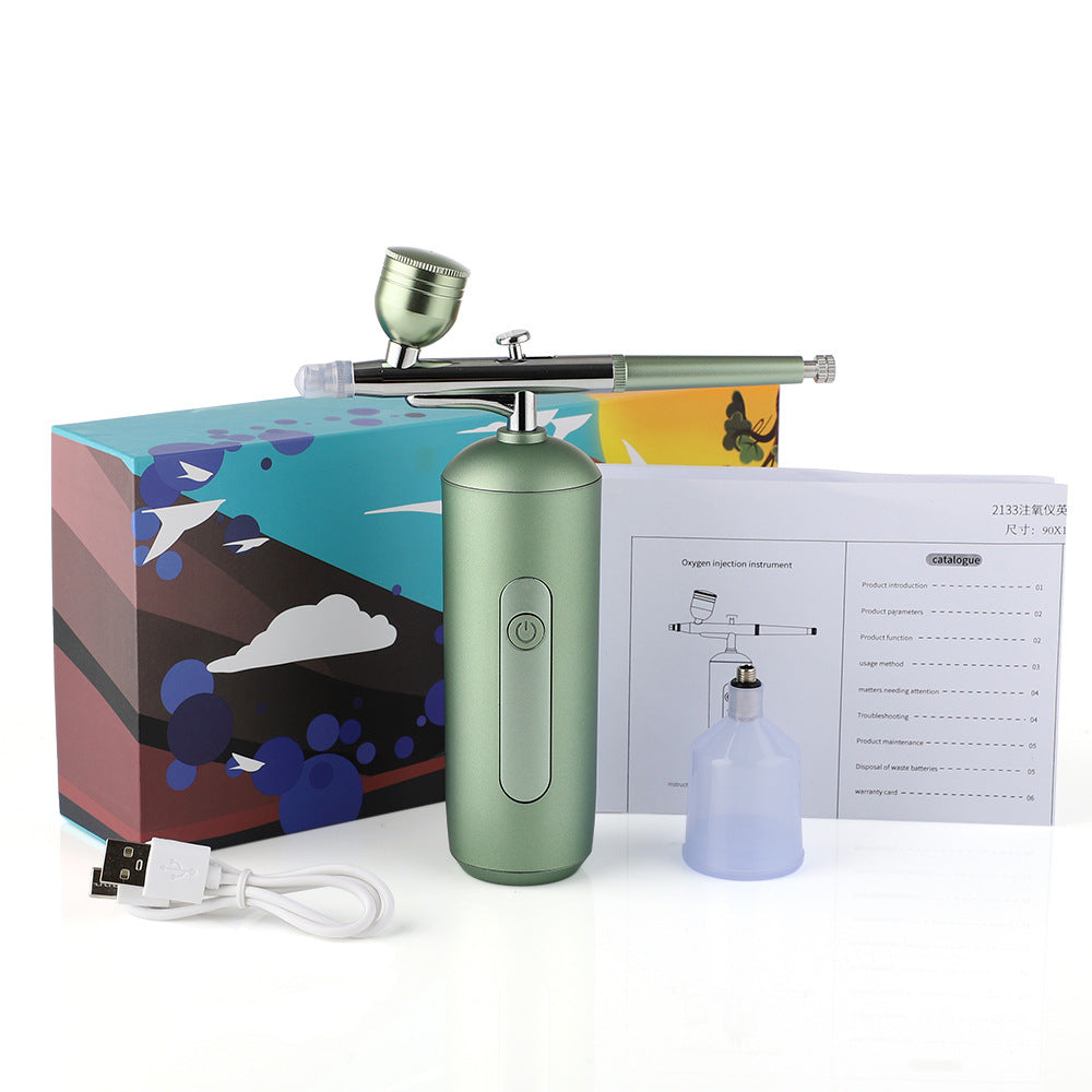 2-Speed High-Pressure Oxygen Injection Device Hydration Spray Household Hydration Device Portable Handheld Beauty Instrument Facial Introduction Device - Korvel