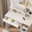 Elegant Lighted Vanity with Large Drawer and Adjustable Brightness