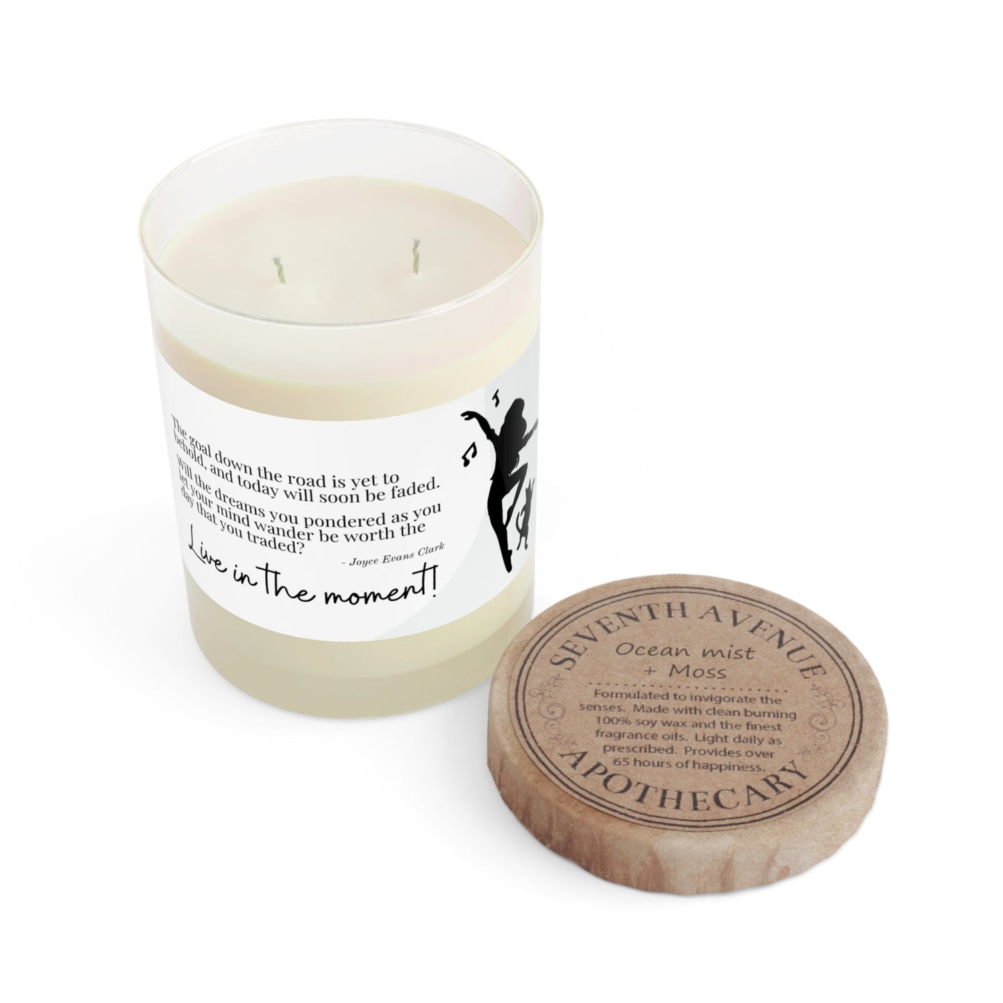 Vela Aromática Vive el Momento - 11oz Vidrio Completo
