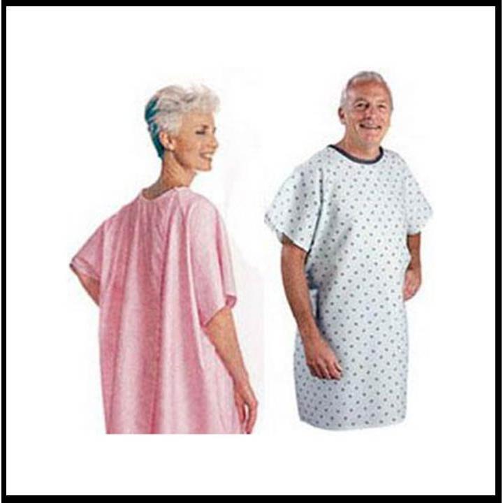 Salk Snap Wrap Gown d'examen pour patient - Imprimé floral jaune