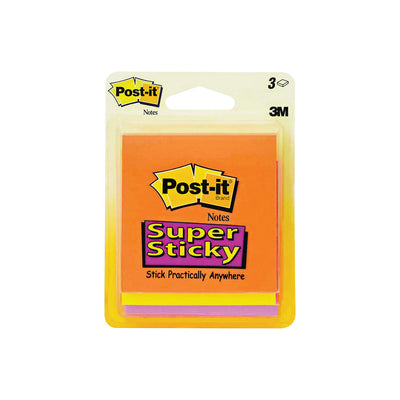 Post-it Super Sticky Notes, 3" x 3", Marrakesh Collection