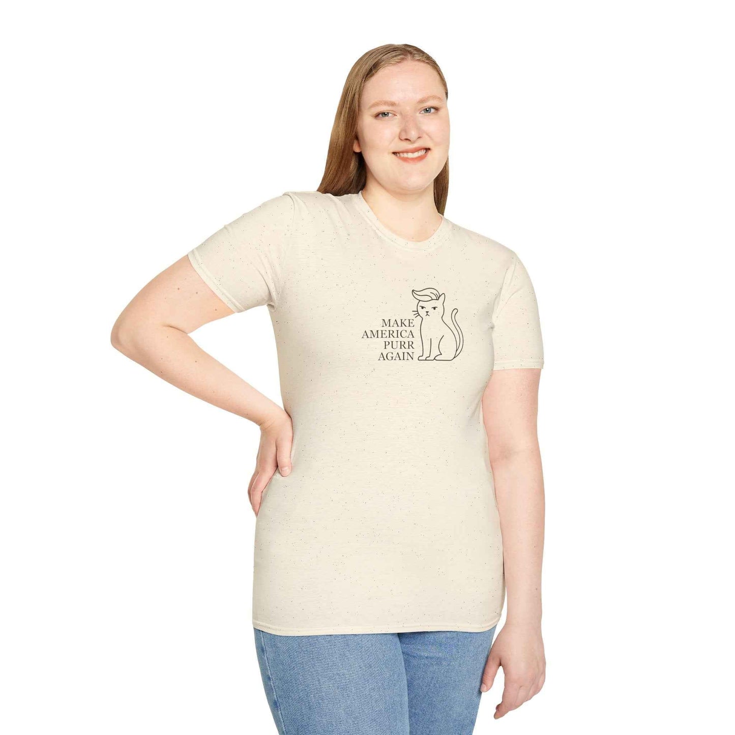 Make America Purr Again T-Shirt – Funny Cat Parody Tee