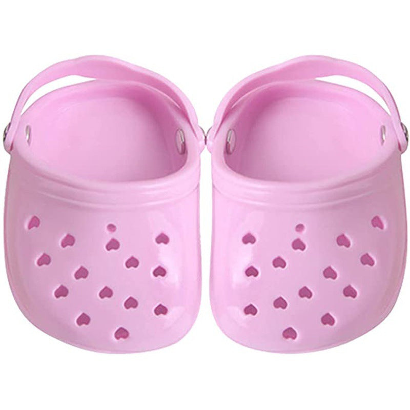 Heart Shaped Pet Dog Hole Shoes Silica Gel Wear-Resistant Breathable Slippers Dog Sandals Pet Decorations - Korvel