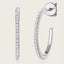Boucles d'oreilles C-Hoop en argent sterling 925 avec moissanite incrusté