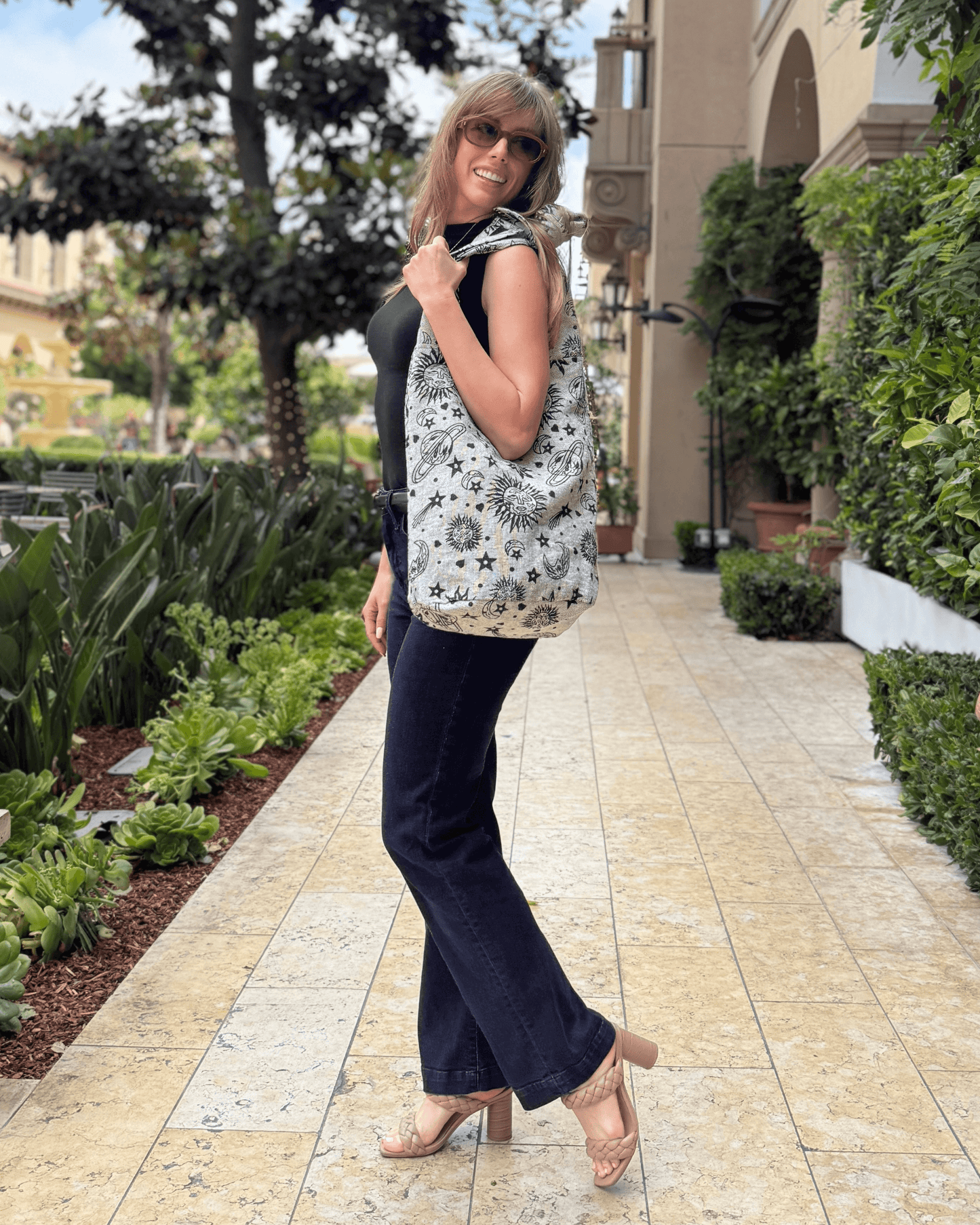 Celestial Print Hobo Bag - Kathmandu Collection