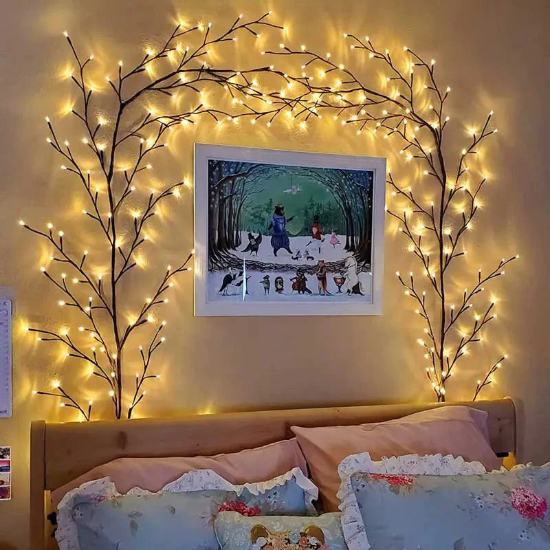 Árbol de Vides Iluminado de 144 LEDs para un Ambiente Encantador en el Hogar