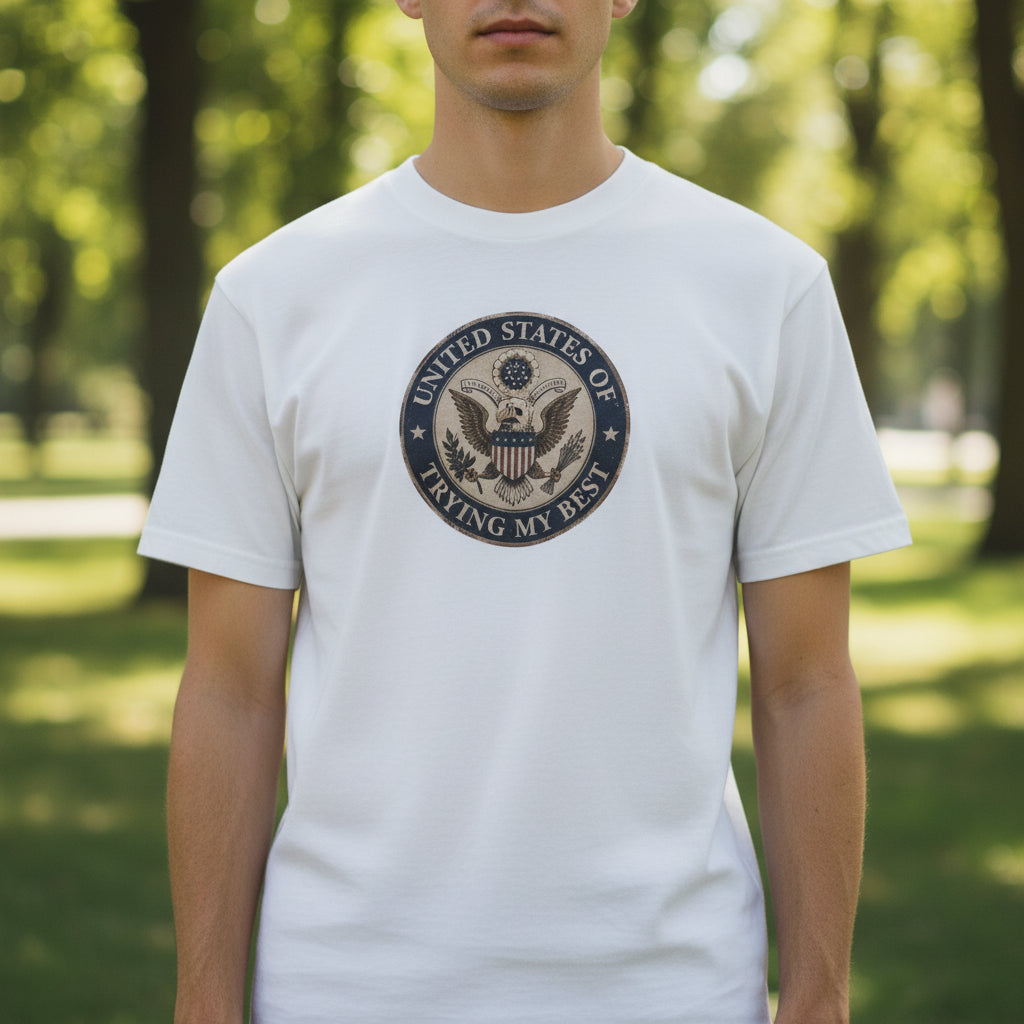 États-Unis de Faire de Mon Mieux T-Shirt Teint à la Garment