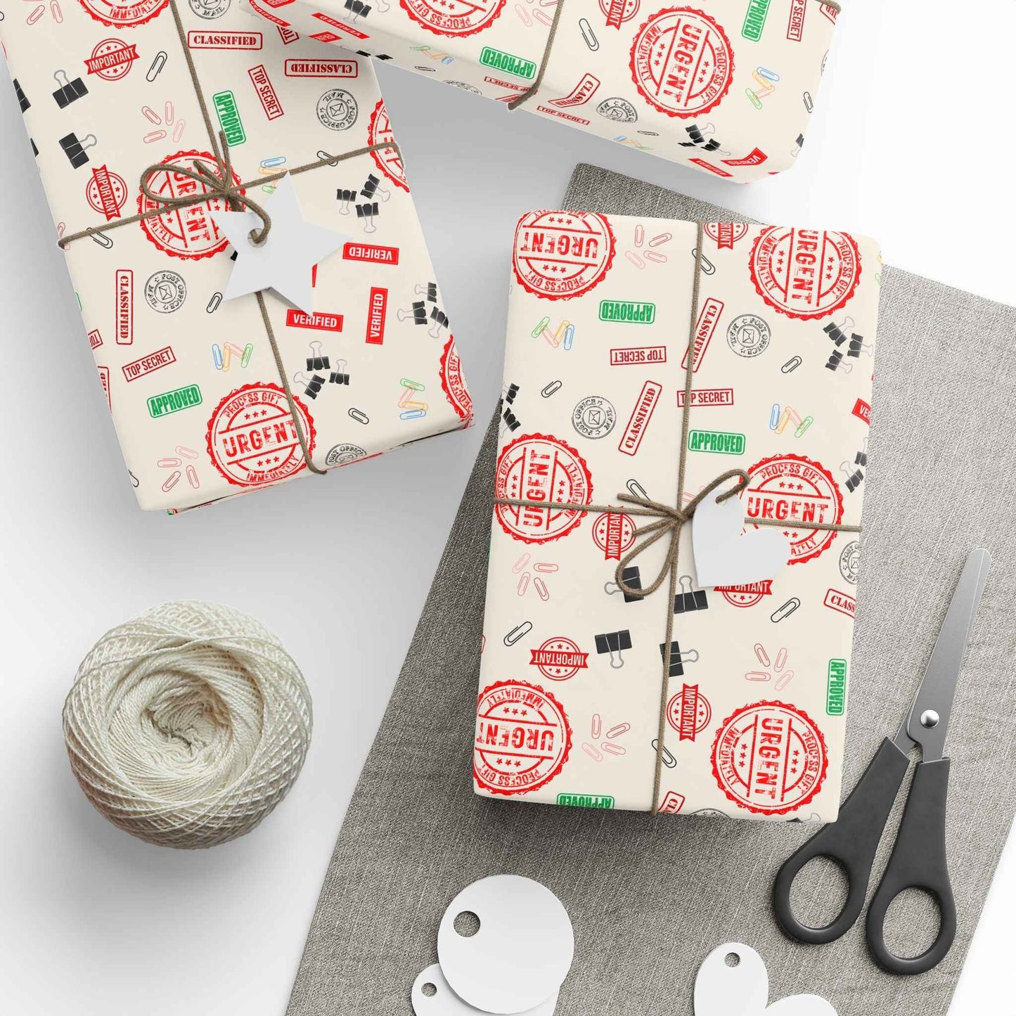 Papier Cadeau Red Tape – Papier Cadeau Parodique Politique