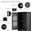 Tall Bathroom Cabinet, Freestanding Storage Cabinet with Drawer and Doors, MDF Board, Acrylic Door, Adjustable Shelf, Black - Korvel