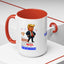 Taza de café de acento vibrante