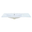 36" Single Bathroom Basin Sink, Left Offset Sink Vanity Top Only, 3-Faucet Holes, Resin - Korvel