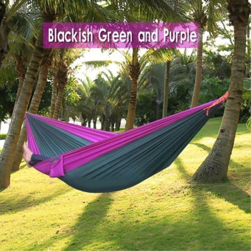 Portable Double Hammock - Durable Nylon for Outdoor Relaxation