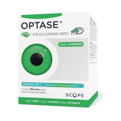 Optase Lid Wipes with Tea Tree Oil - 20 Count