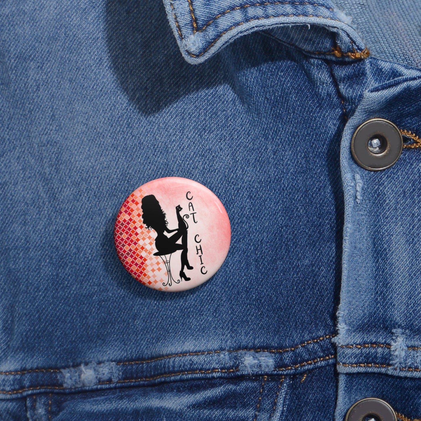 Chic Cat Chic Pin Buttons - Accesorios Elegantes