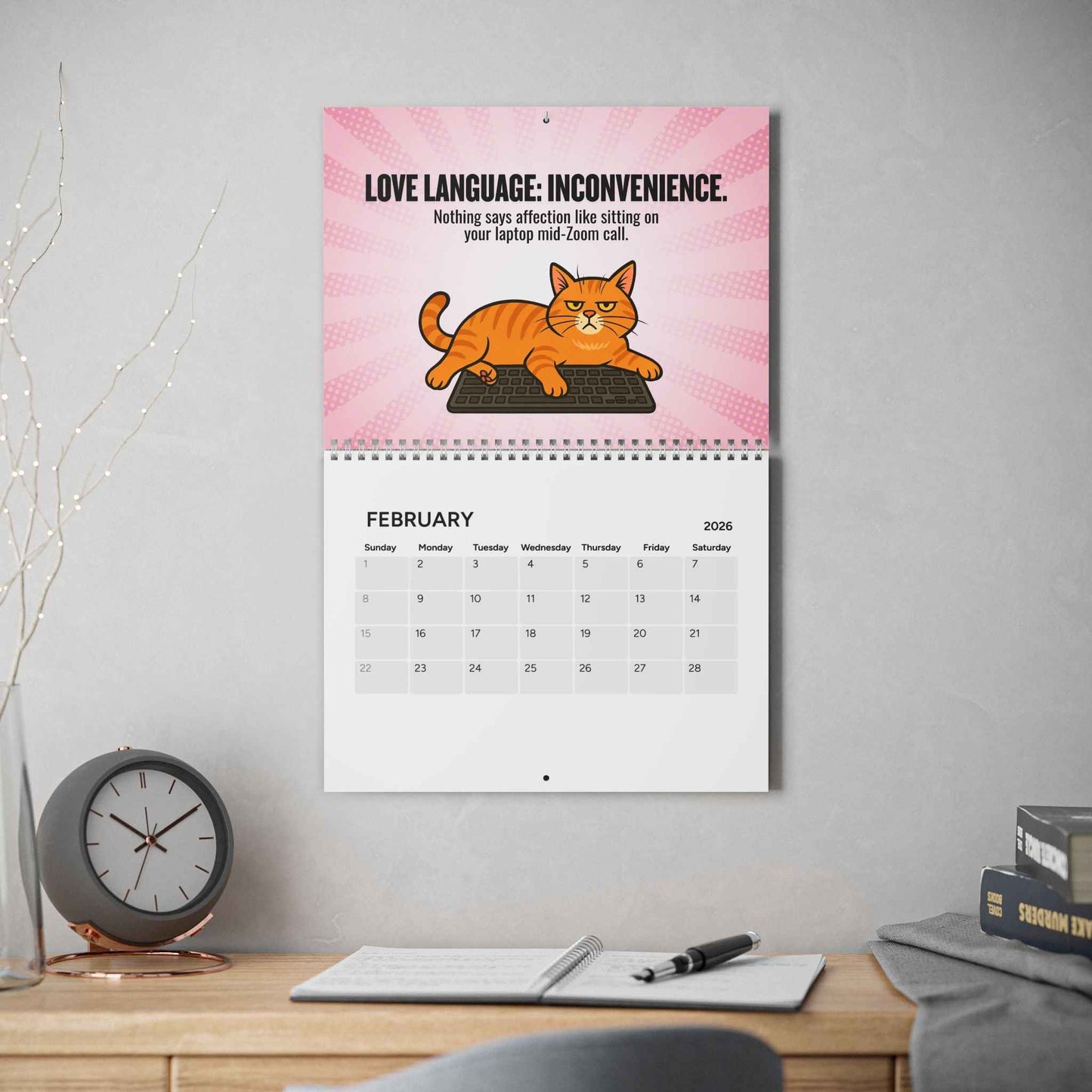 Catsplaining the Year – 2026 Funny Cat Calendar
