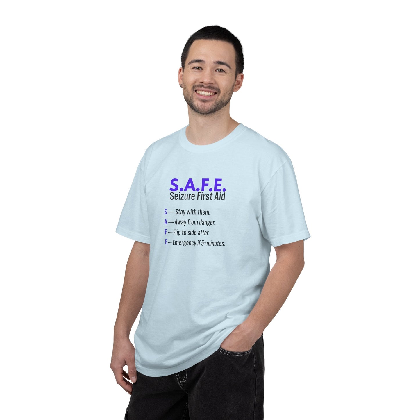 S.A.F.E. Seizure First Aid T-Shirt – Epilepsy Awareness Tee