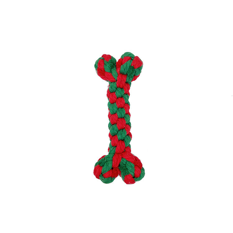 Christmas Dog Toy Gift Set - Bite Resistant Cotton Rope