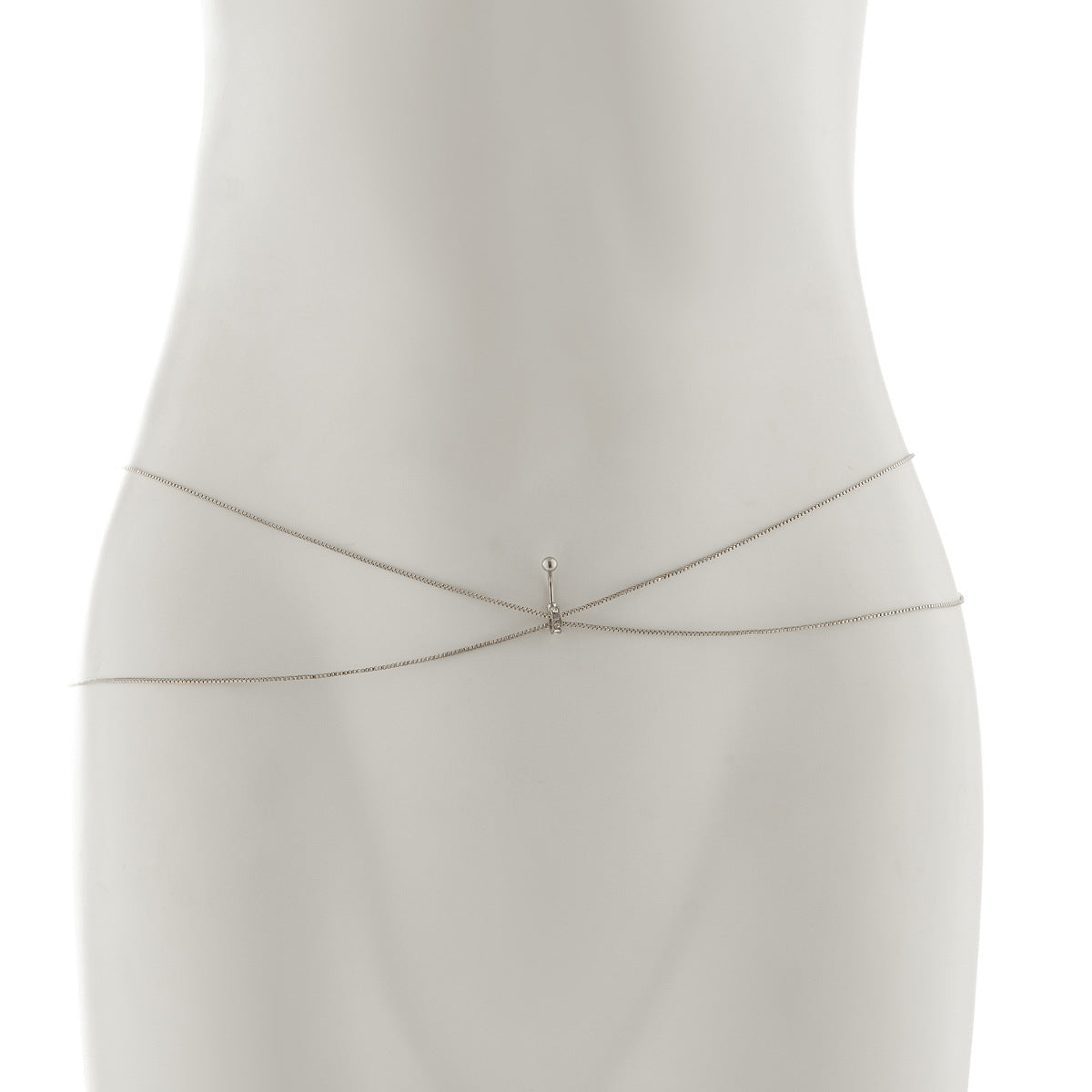 Thin chain belly button waist decoration body chain double-layer metal wind versatile waist chain - Korvel