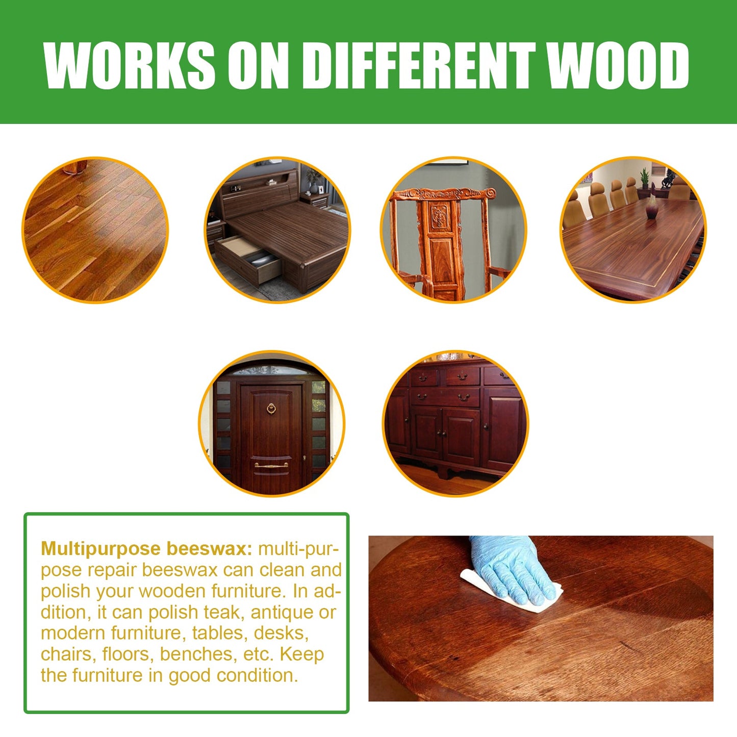 Wood Scratch Repair Beeswax, Solid Wood Floor Furniture Waxing Repair Scratch Repair Beeswax - Korvel