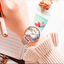Montre Élégante pour Femme avec Motifs de Découpage Floral