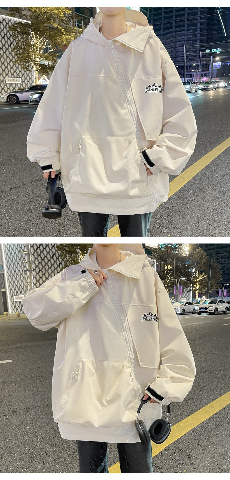 Veste à capuche imperméable pour hommes pour les voyages d'hiver