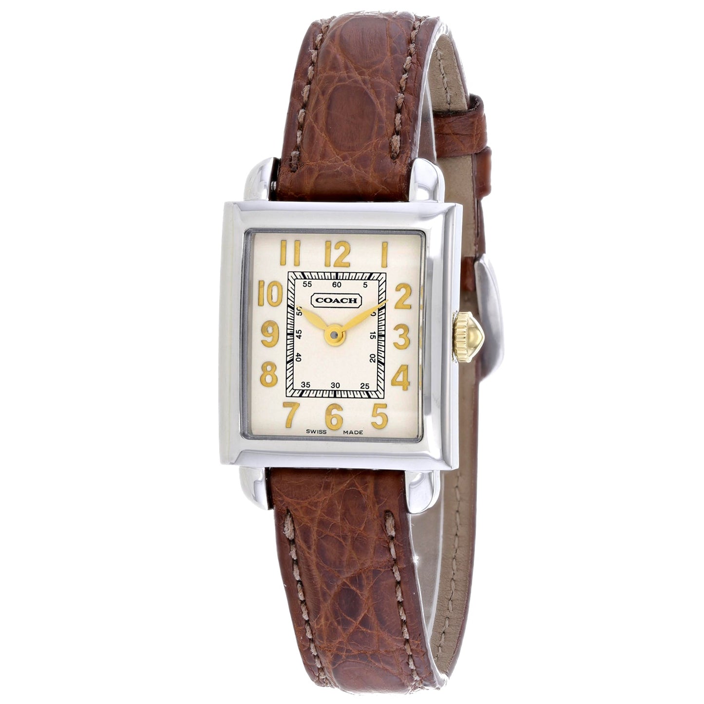 Coach Women's Brown Leather Silver Quartz Watch