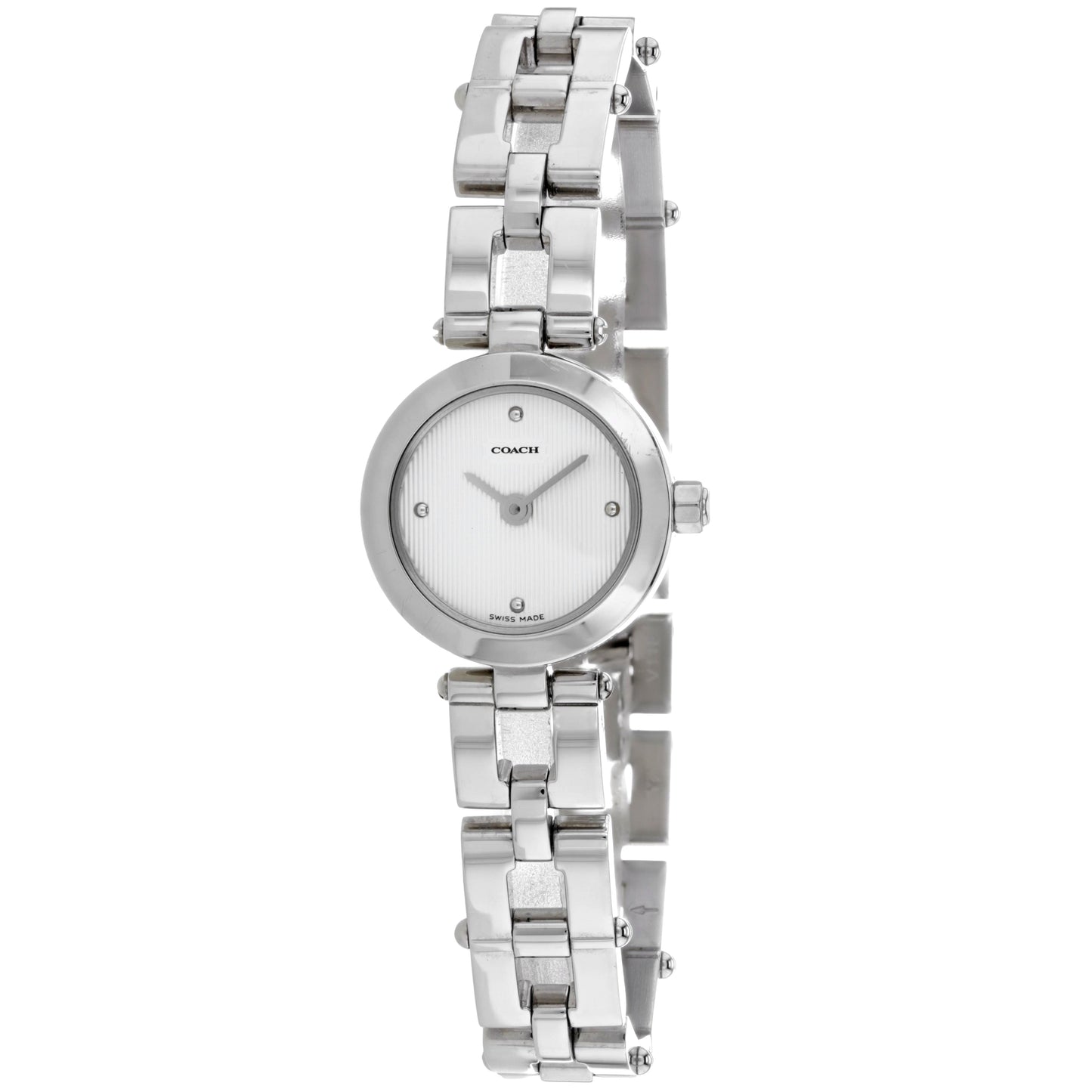 Coach Women's Silver Stainless Steel White Dial Watch