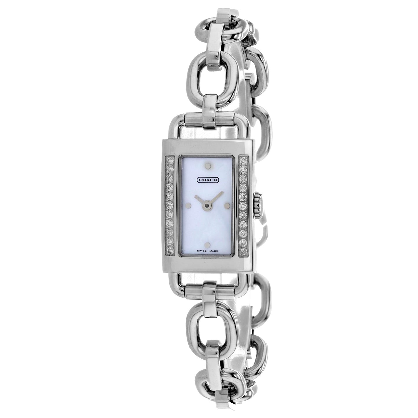 Coach Women's Mother of Pearl Silver Quartz Watch