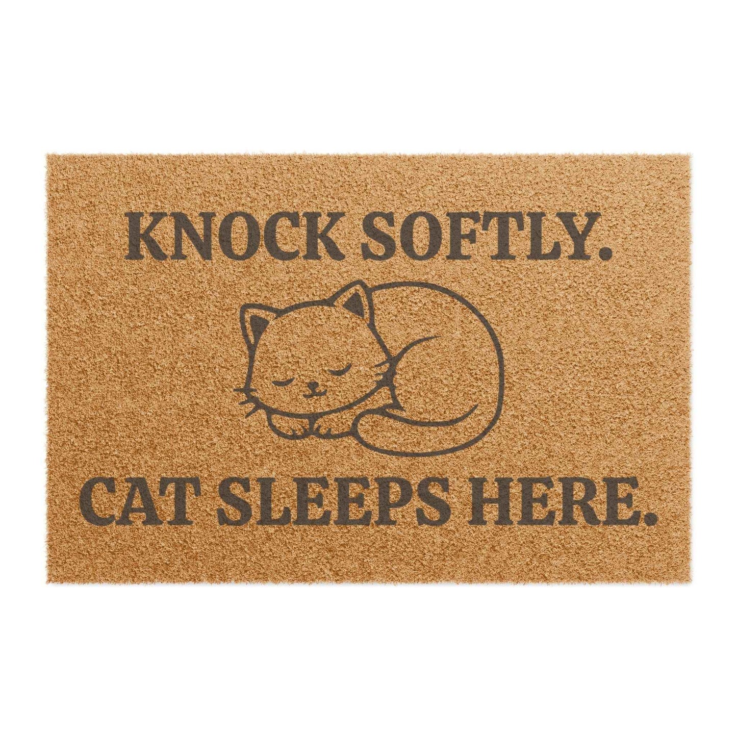 Felpudo Adorable para Amantes de los Gatos – Felpudo de Entrada Knock Softly