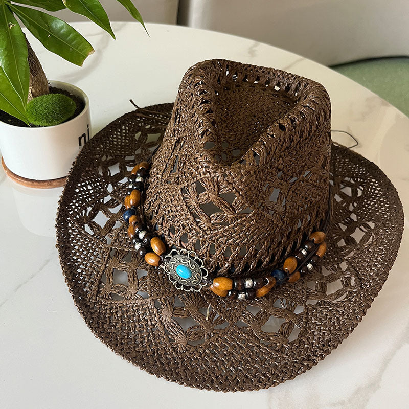 Bohemian Shell Straw Summer Beach Sun Hat