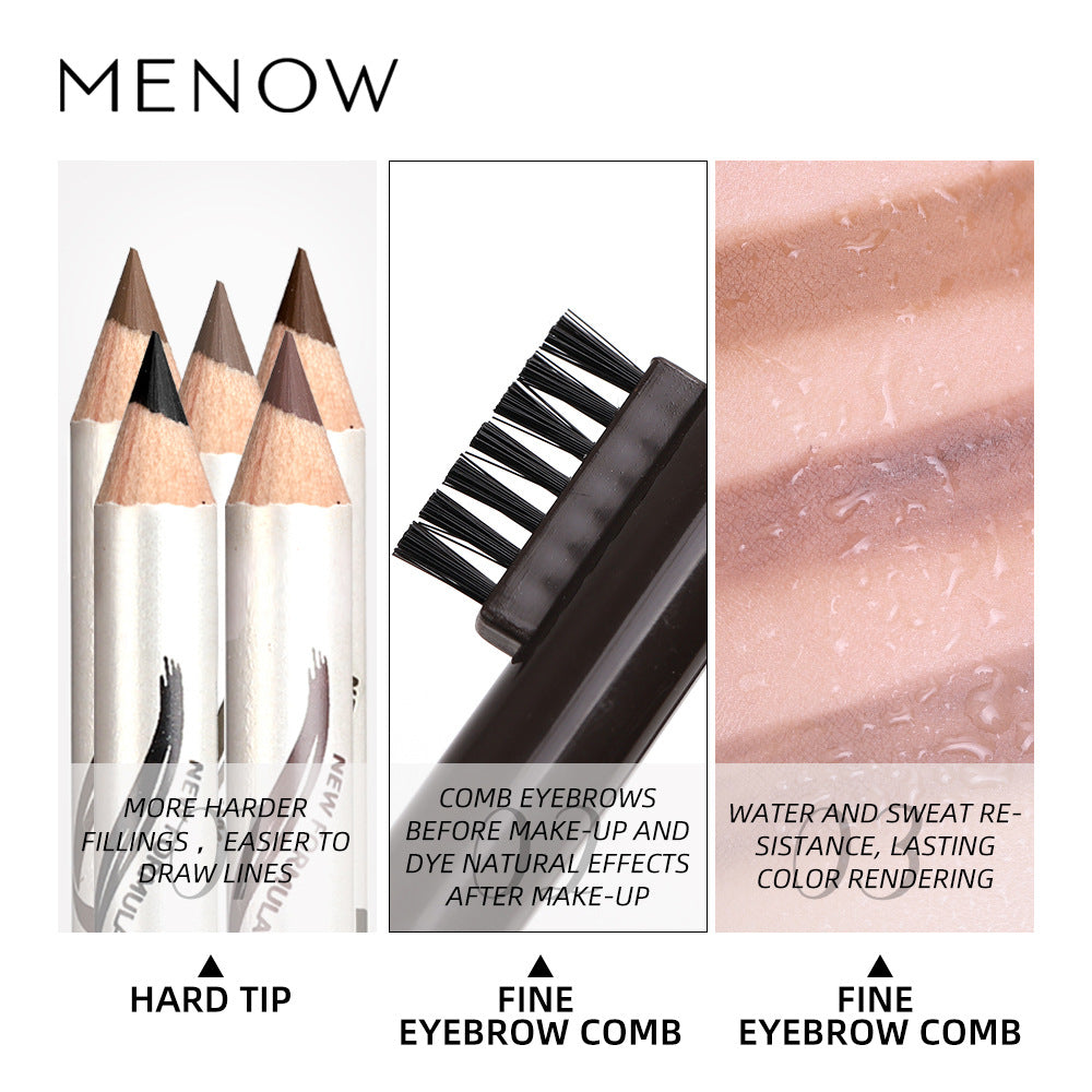 Meinuo P135 Eyebrow Pencil Fine Eyebrows 12 Five-Color Roots - Korvel