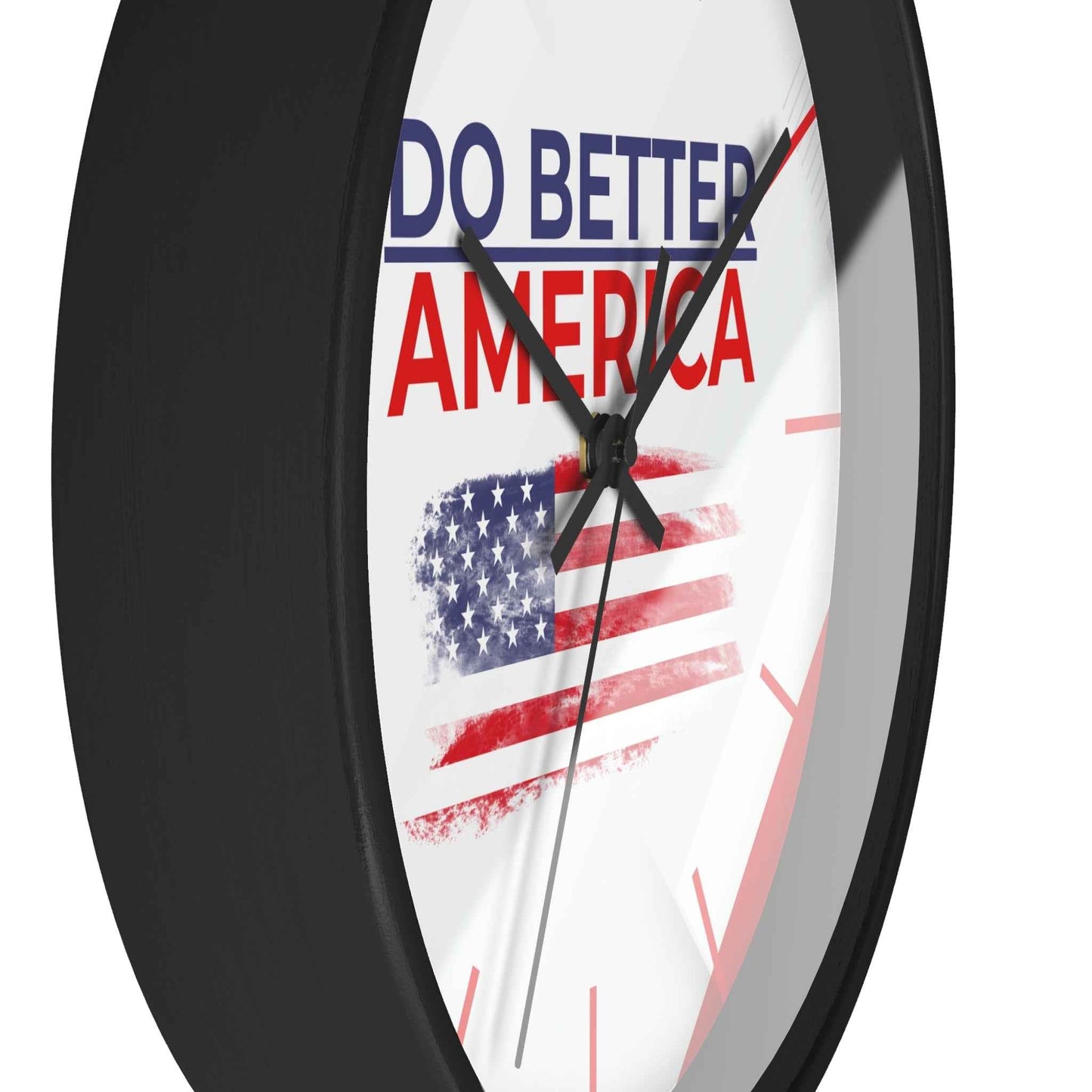 Do Better America Patriotic Silent Wall Clock – 10" Wood Frame