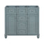 36 "No sink, with 2 drawers and soft closing door, independent makeup rack, bathroom cabinet, blue (excluding sink) - Korvel