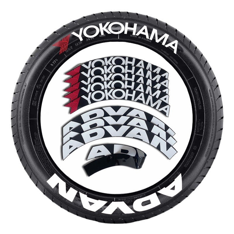 [One-piece set] Tire letter sticker one-piece set One-piece set Suitable for 4 tires No accessories included - Korvel