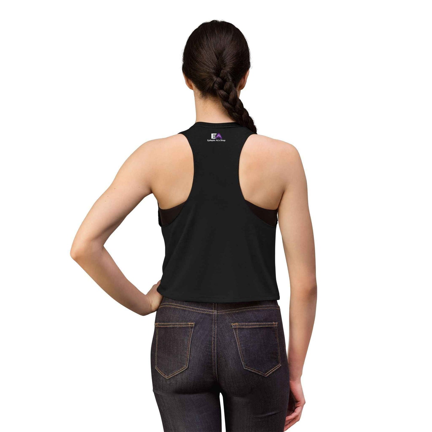 Stable Instability Epilepsy Awareness Crop Tank - Purple Ribbon