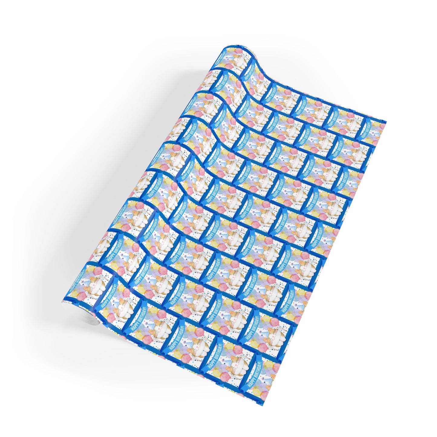 Little Boy Kitty Birthday Wrapping Paper Roll