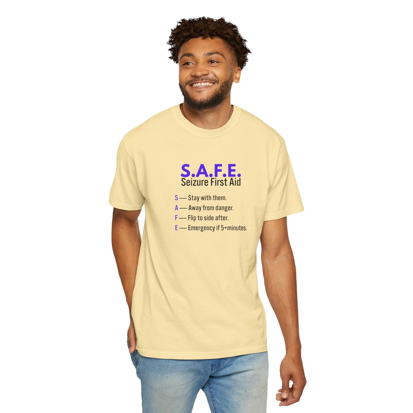 S.A.F.E. Seizure First Aid T-Shirt – Epilepsy Awareness Tee