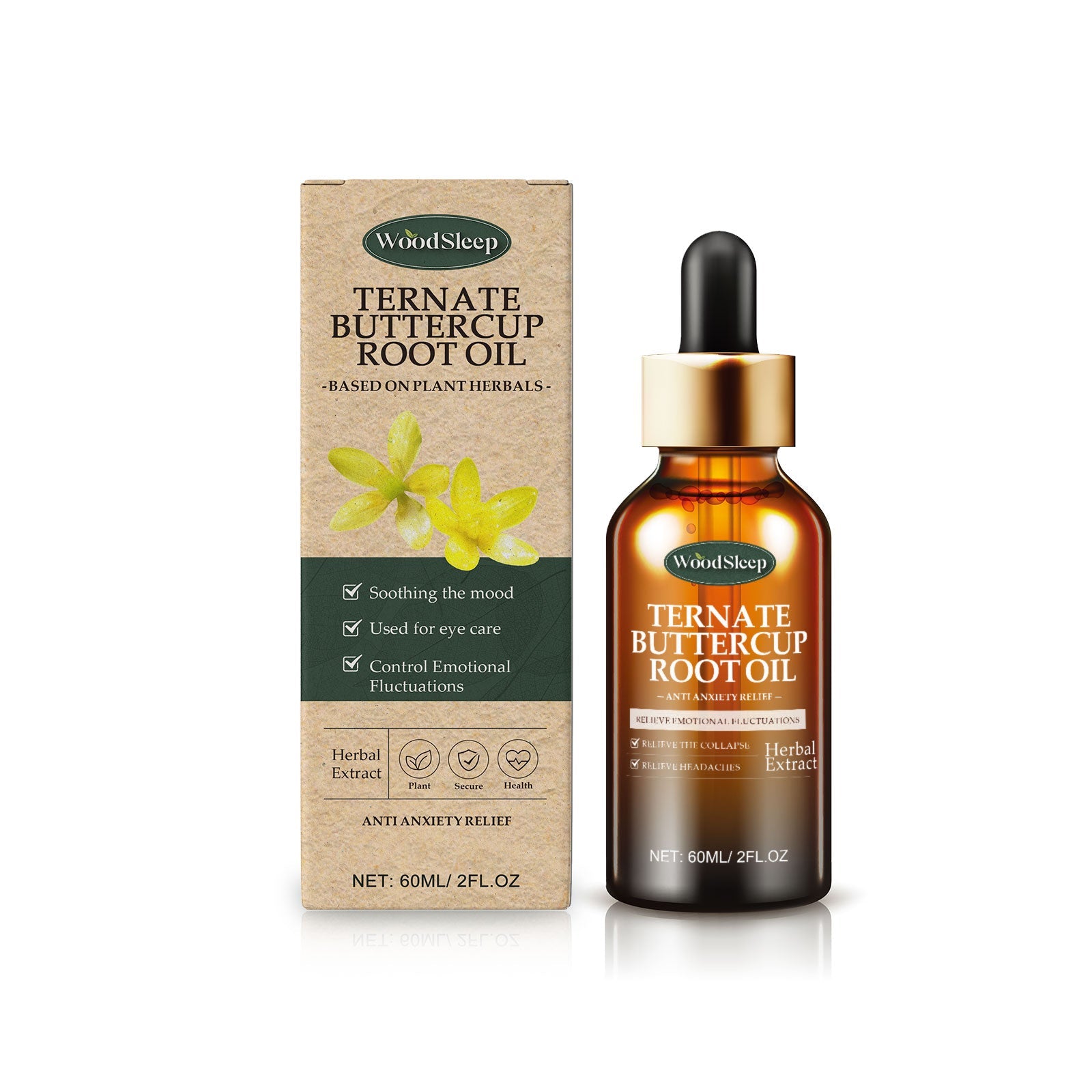 Goldenseal Root Plant Sleep Essential Oil, Gentle Plant Ingredients Massage Treatment To Help Relax Sleep - Korvel