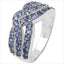 Bague de fiançailles en argent sterling avec tanzanite véritable de 1,26 carat