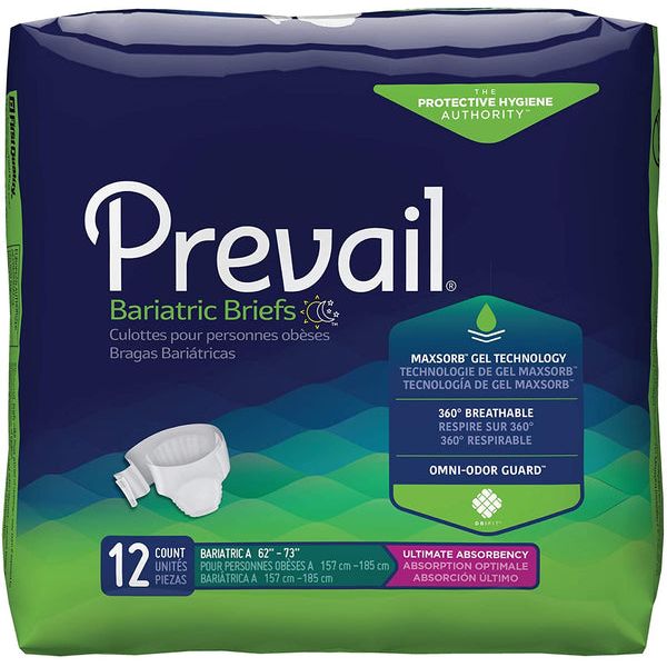 Prevail First Quality Unisex Adult Incontinence Briefs - 12 Count