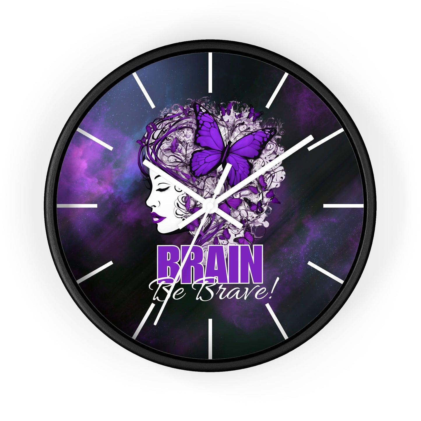 Horloge murale Beautiful Brain Be Brave