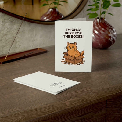 Solo Aquí por las Cajas Tarjeta de Navidad para Gatos – 10, 30, 50 pc. sets