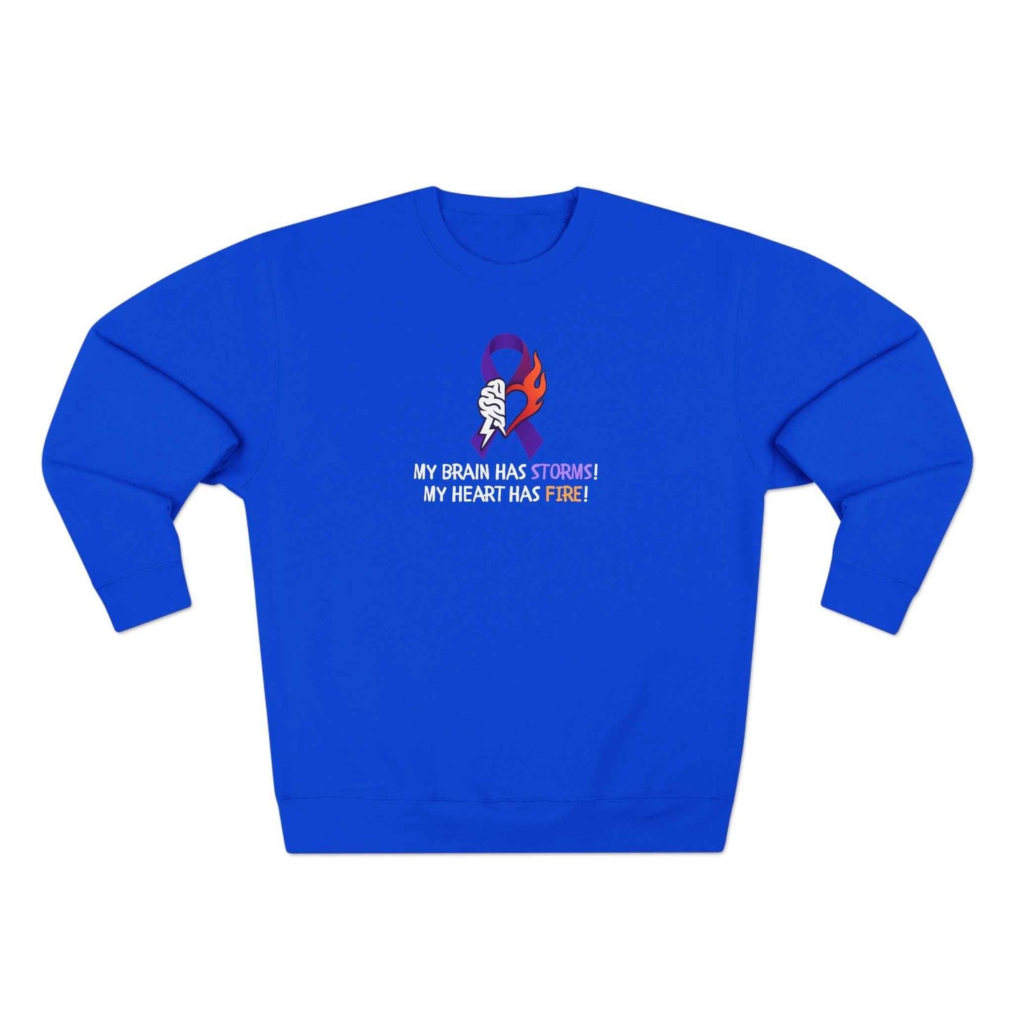 Epilepsy Awareness Unisex Sweatshirt - Brain Storms & Heart Fire