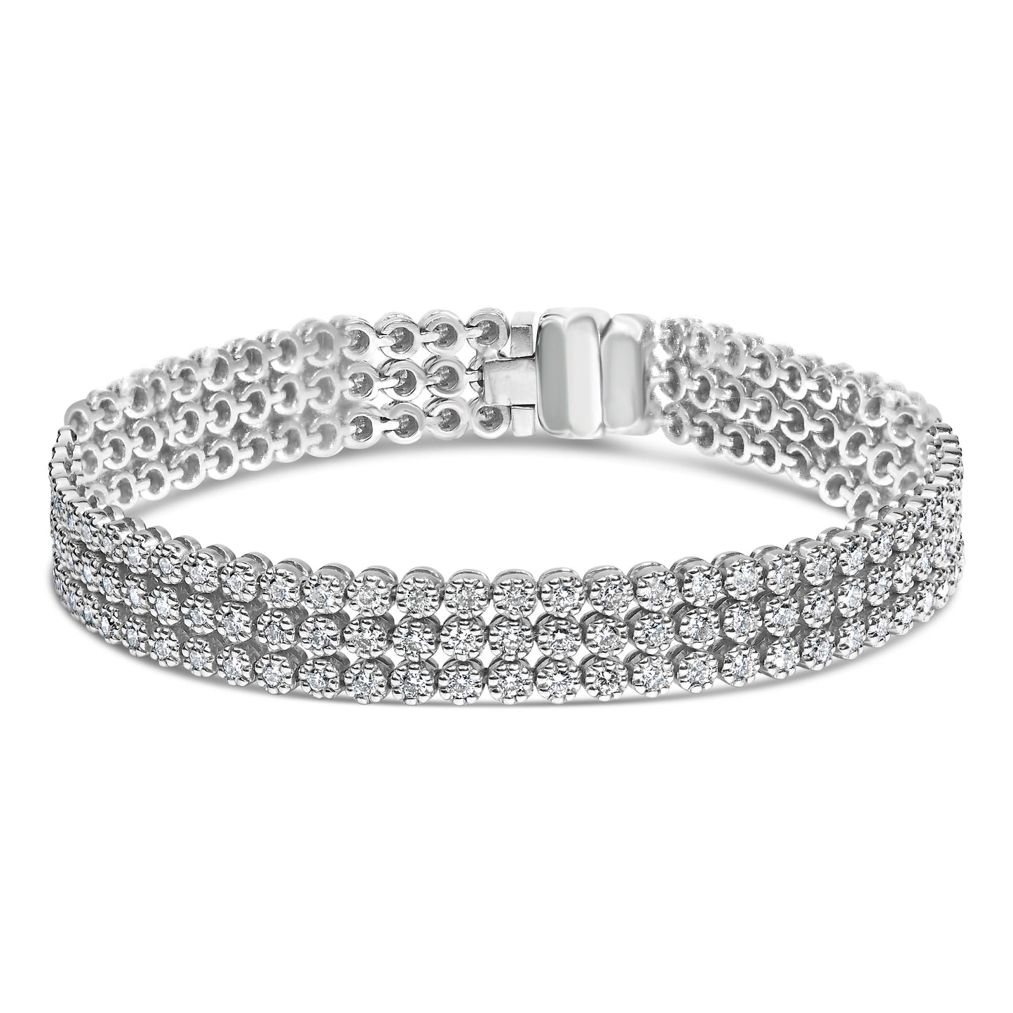Pulsera de tenis de diamantes de 5.00 Cttw en oro blanco de 18K - 7.25"