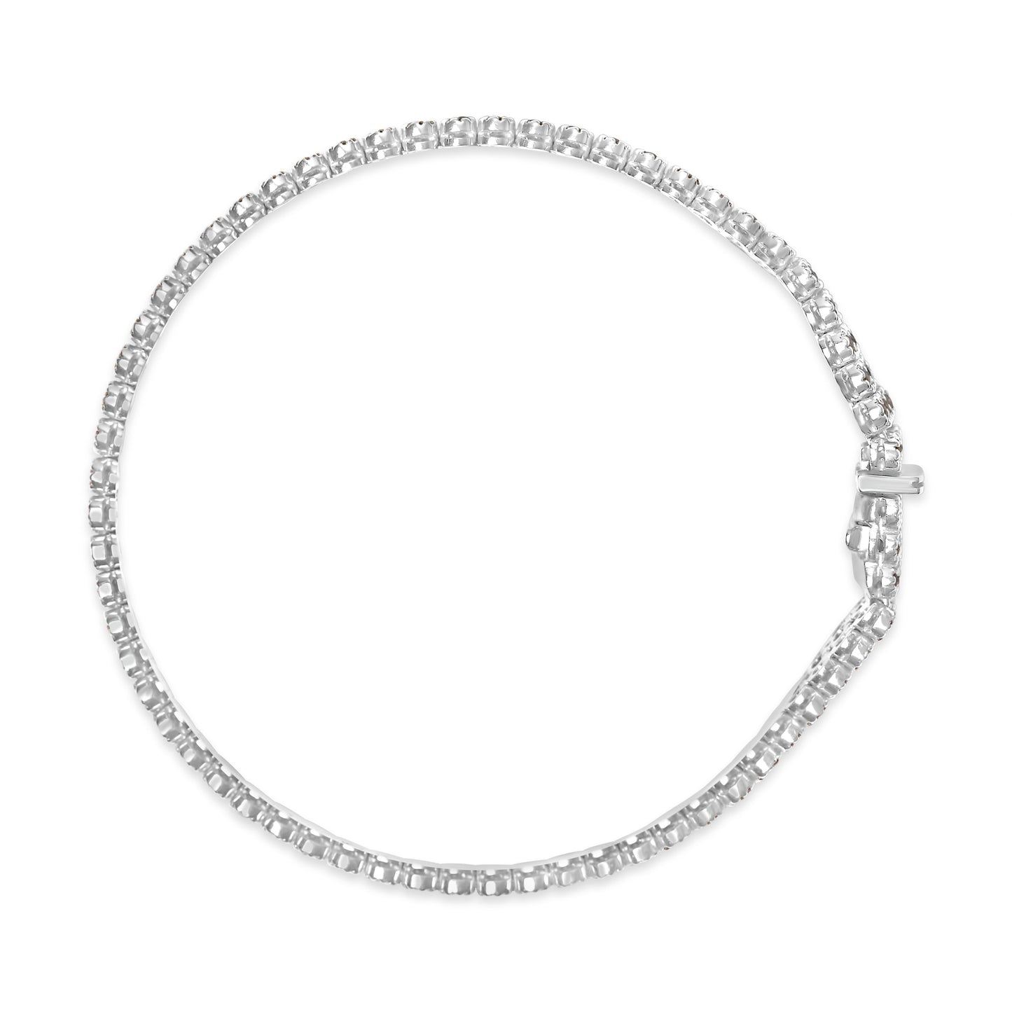 Pulsera de tenis de diamantes de 5.00 Cttw en oro blanco de 18K - 7.25"