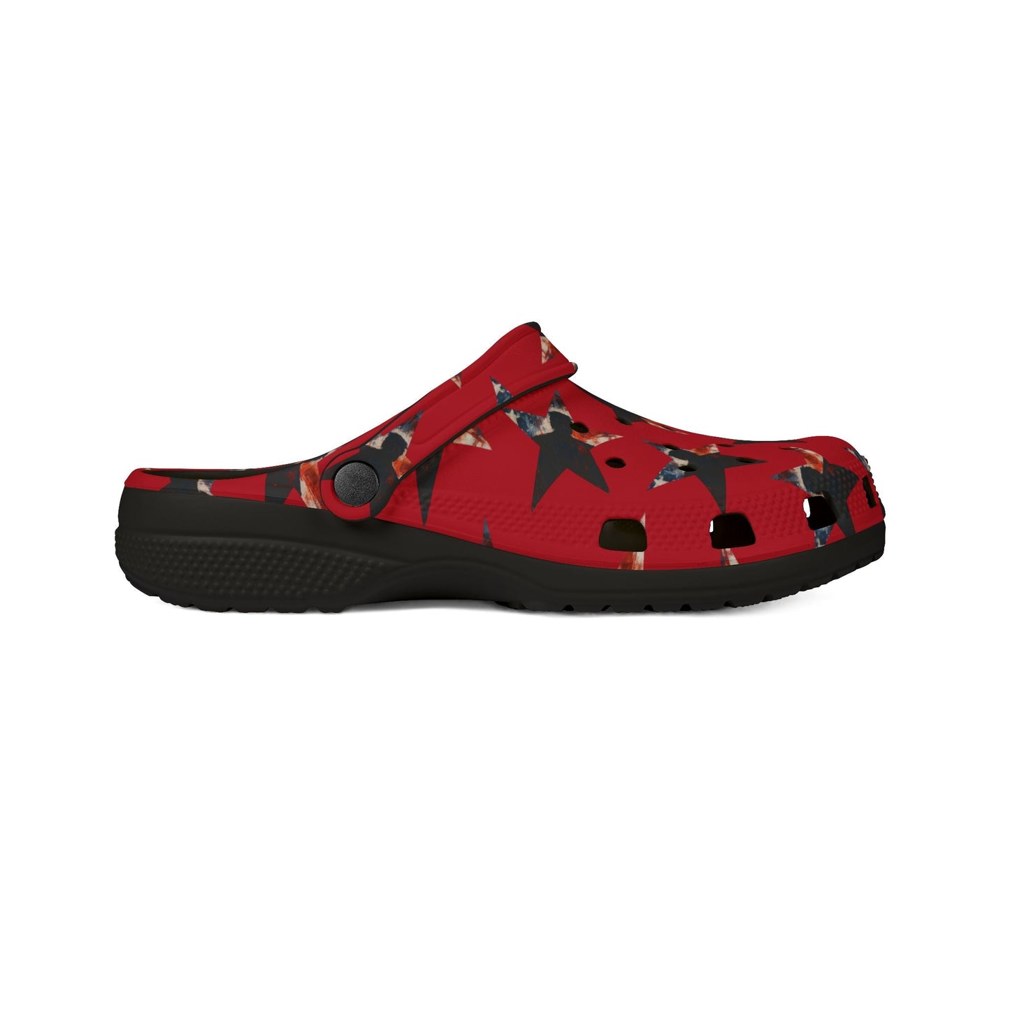 Red Presidential Silhouette Star EVA Clogs – Lightweight Slip-Ons