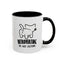 Introvertido. No molestar. Taza de café de gato en dos tonos