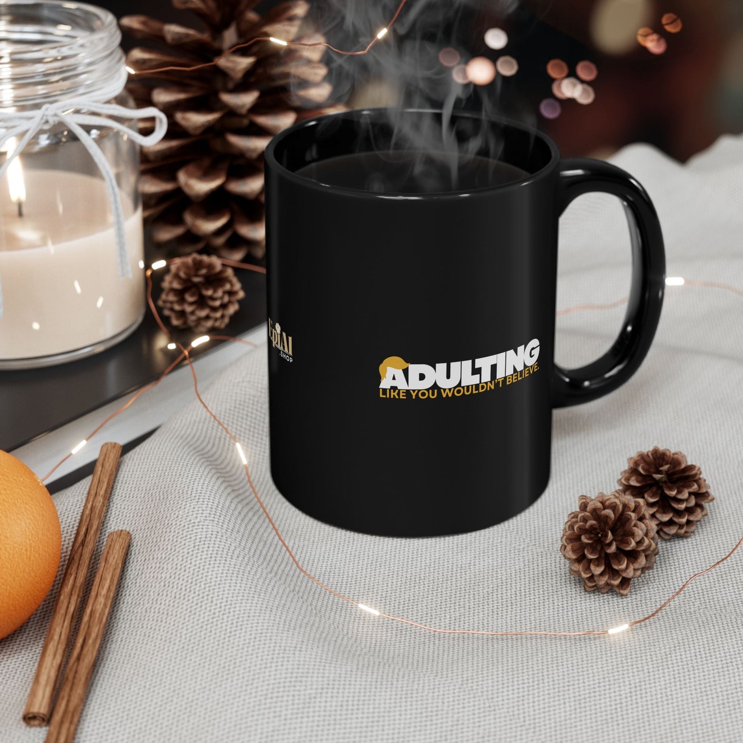 Mug en céramique noire Adulting - 11oz et 15oz