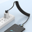 Câble de données USB rétractable trois en un pour charge rapide