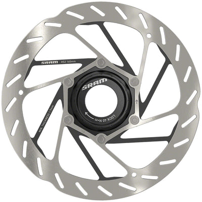 SRAM HS2 Disc Brake Rotor - 160mm Center Lock Silver/Black